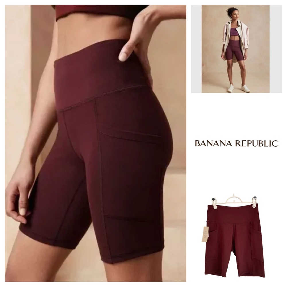 50% OFF SALE NEW Banana Republic Soft-Brushed Bike Short High-rise Side Pockets